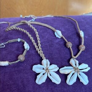 Lot of three boho shell jewelry